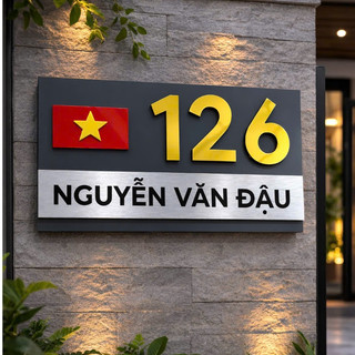 BẢNG, BIỂN SỐ NHÀ, Alcorest in UV màu nội dung, ngoài trời