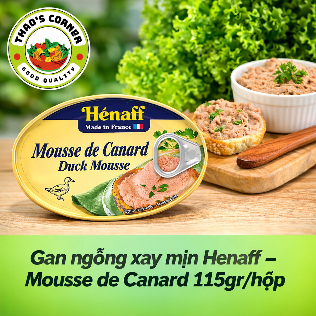 [Date 2029] Pate Gan Ngỗng - Vịt Henaff - Pháp 115g