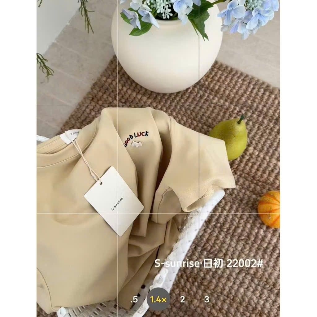 [𝑯𝒂 𝑨𝒏𝒉] Áo Cộc Phông Tang Chữ Good Luck QCL1