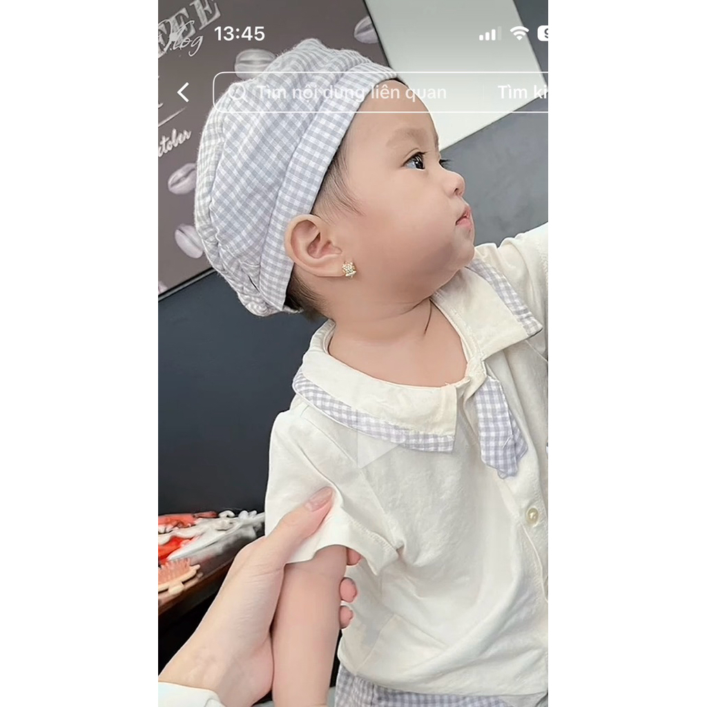 Set bộ cộc Nous kèm mũ cho bé trai siêu xinh