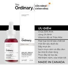 Tinh Chất Peel Da The Ordinary AHA 30% + BHA 2% Loại Bỏ Tế Bào Chết, Giảm Mụn, Dưỡng Trắng, Mờ Thâm 30ml