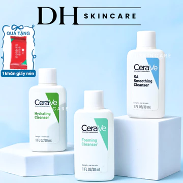 [HÀNG CÔNG TY] Sữa rửa mặt Cerave Giúp Làm Sạch Sâu dành cho da khô, dầu, SA 30ml