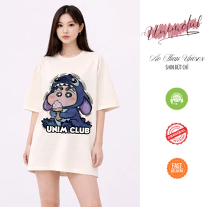 Áo Thun Shin Cầm Kem Kute Đáng Yêu Chất Liệu Cotton Cao Cấp Co Giãn 2 Chiều Hình In Chống Bong Chóc Form Áo Rộng