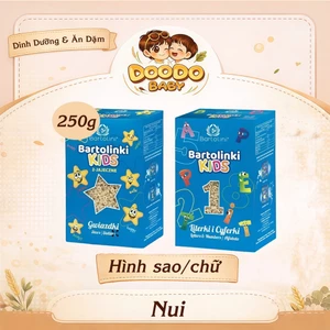 Nui Hữu Cơ Hình Sao/ Chữ Số Bartolini Cho Bé Ăn Dặm (250g)