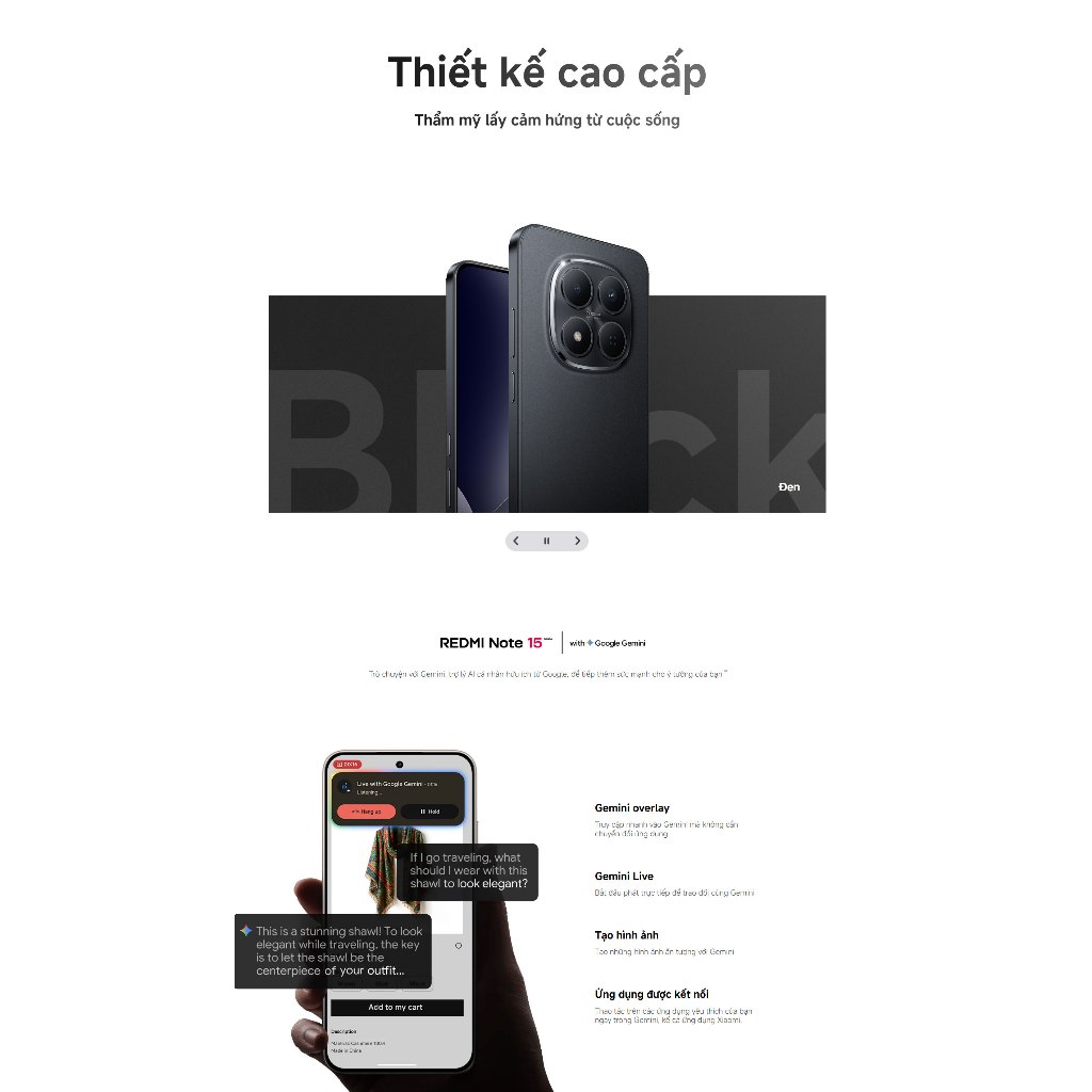 Điện Thoại Xiaomi Redmi Note 15 Pro 5G 8GB 256GB Chính Hãng BH 18 Tháng | BigBuy360 - bigbuy360.vn