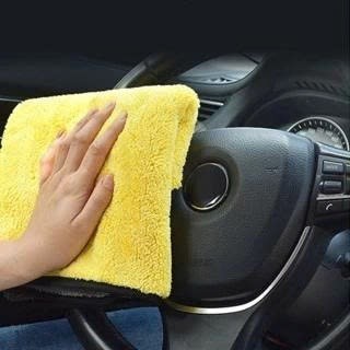 Khăn lau xe microfiber cao cấp mềm mịn 30x30cm , khăn lau ô tô, xe hơi, xe máy chuyên dụng siêu thấm, khăn đa năng