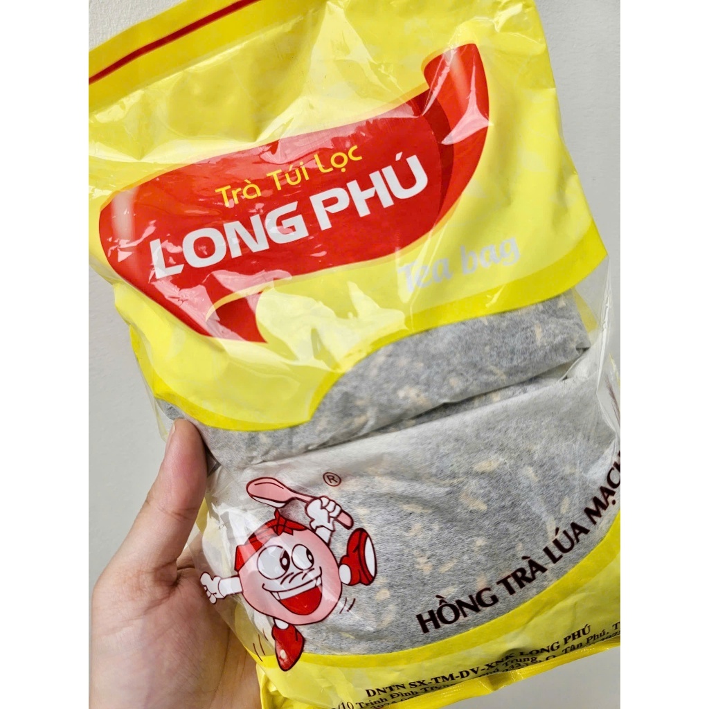 Hồng Trà Lúa Mạch LONG PHÚ gói 350gr (35gr*10) - Nguyên Liệu Trà Sữa, Vị Đậm Đà, Lưu Hương Lâu