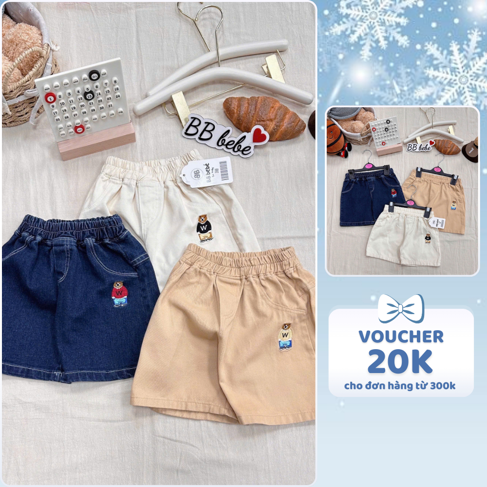 [À ƠI SHOP] R60- set 3 quần thêu gấu w mã 3- a107.91