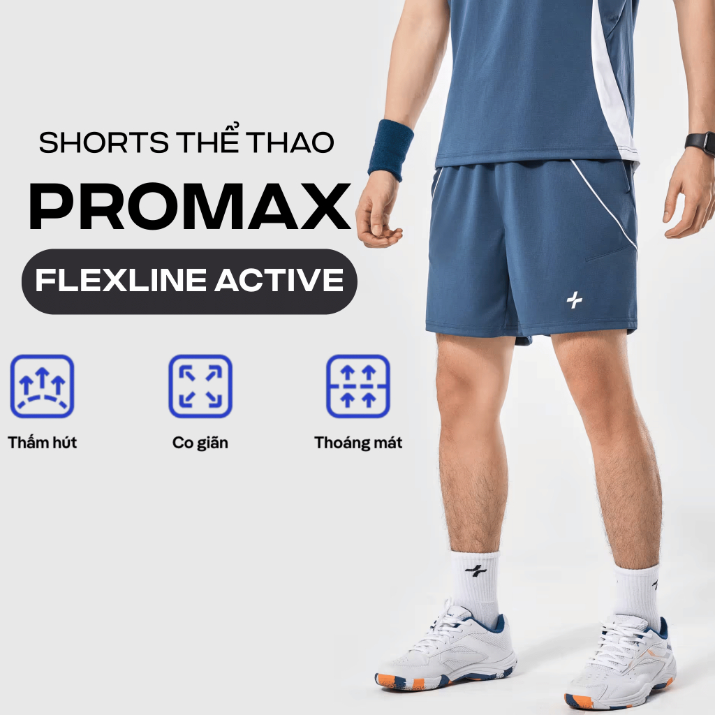 [MUA 4 GIẢM 20%]Combo 2 Quần Short thể thao nam Pickleball Tennis Promax FlexLine Active thoáng khí Coolmate