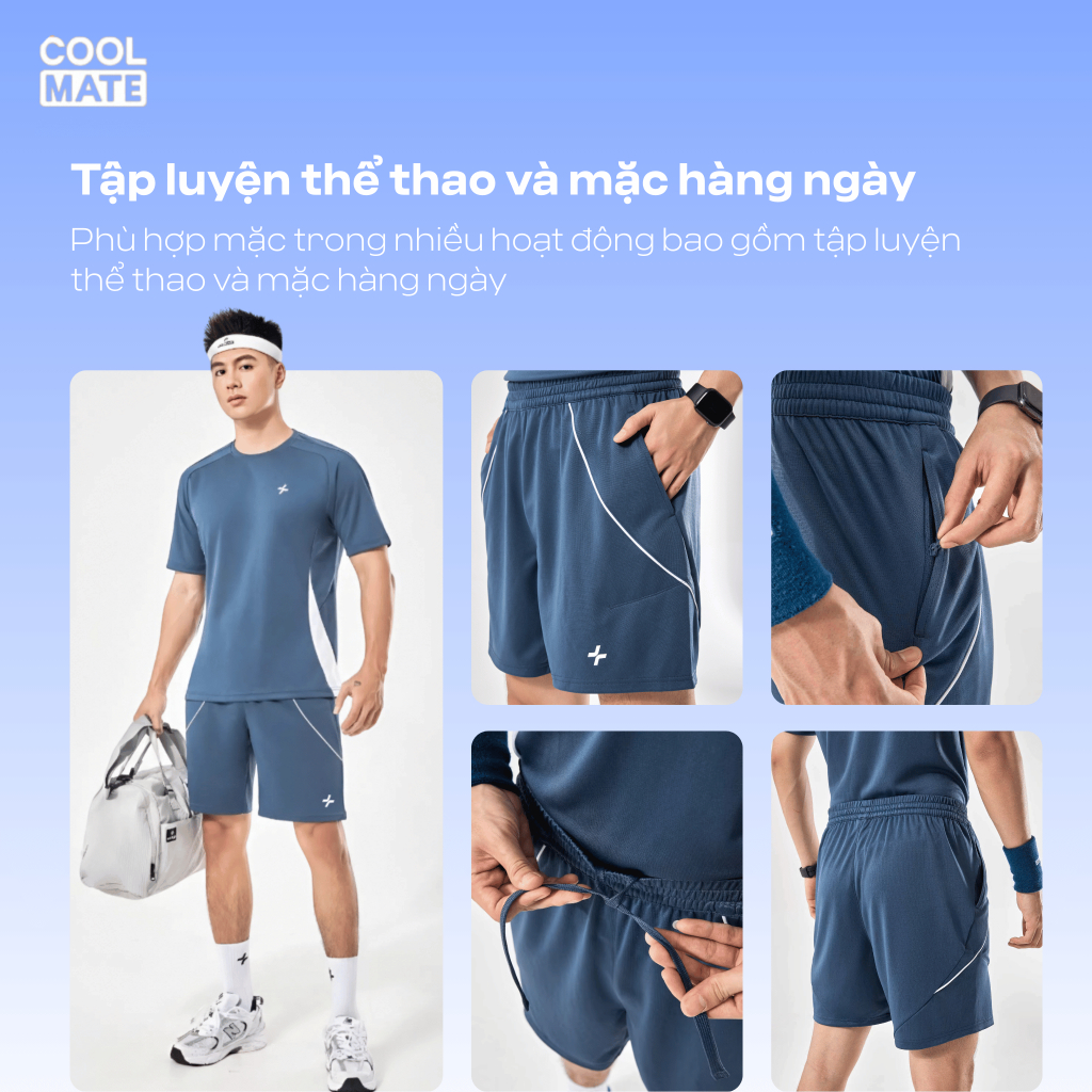 [MUA 4 GIẢM 20%]Combo 2 Quần Short thể thao nam Pickleball Tennis Promax FlexLine Active thoáng khí Coolmate