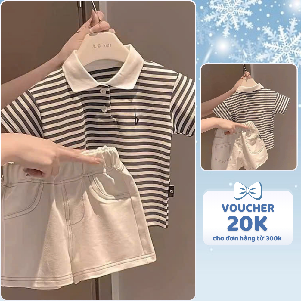 [À ƠI SHOP] K36B- bộ polo kẻ ngang mã 2 - a117.1746b