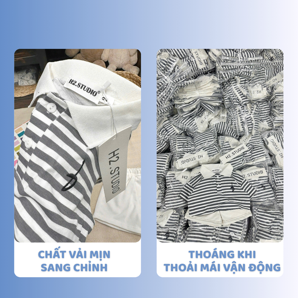 [À ƠI SHOP] K36B- bộ polo kẻ ngang mã 2 - a117.1746b