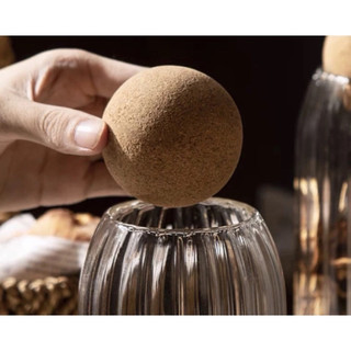 Nắp hũ thuỷ tinh khối tròn decor trang trí dkinh 6cm