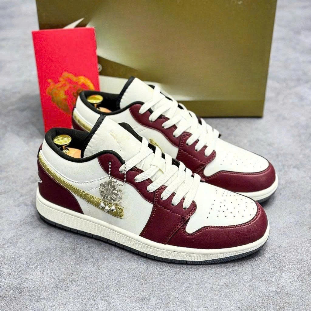 Giày Thể Thao Đỏ Vàng, Giày Sneaker Nam Nữ Cổ Thấp Dễ Phối Đồ Kèm Cham (Tăng 1Sz).