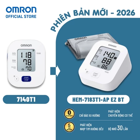 Máy Đo Huyết Áp Bluetooth OMRON EZ BT HEM-7183T1-AP - Không kèm Adapter - Bảo hành 5 năm
