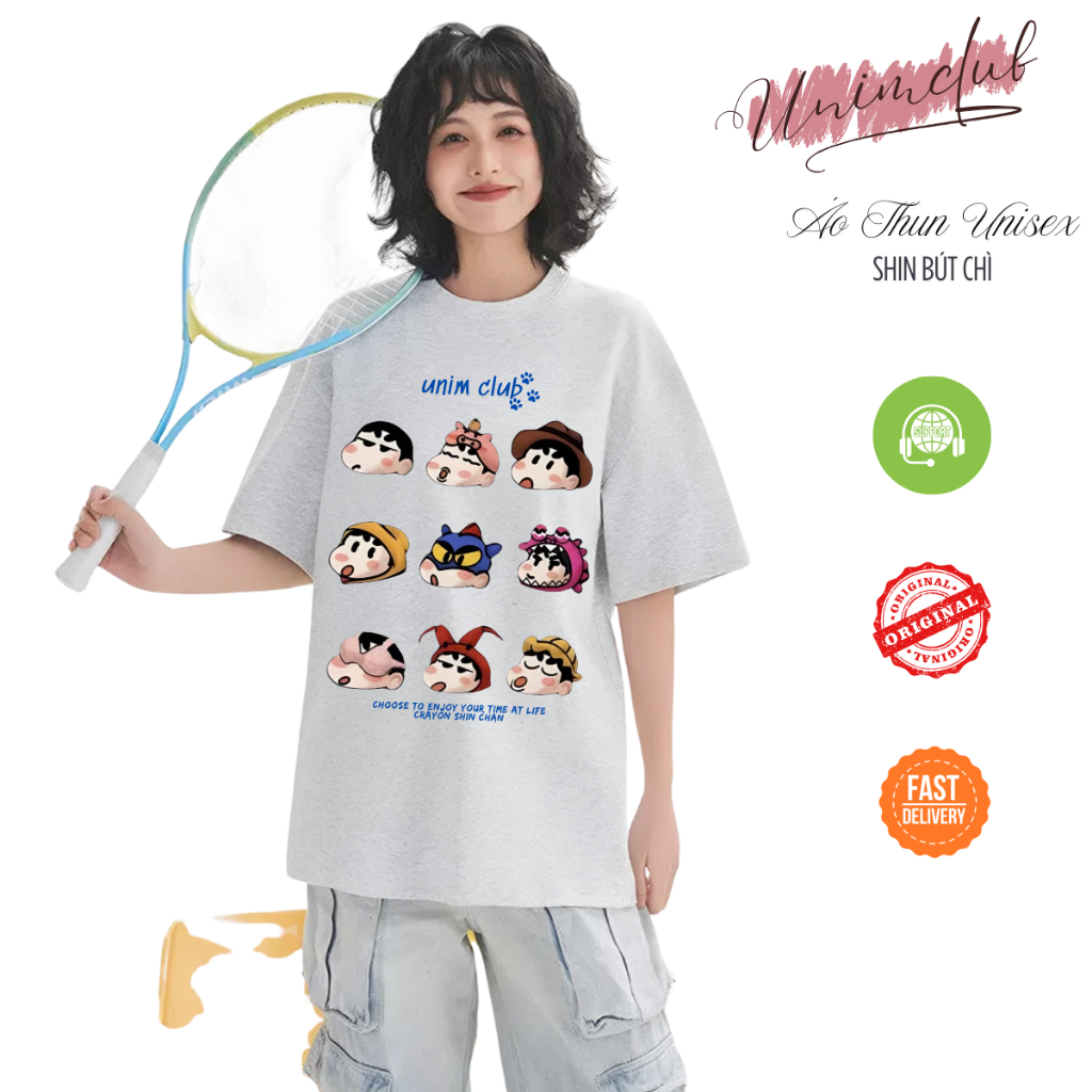Áo Thun Shin Crocodile Cá Sấu Chất Liệu Cotton Co Giãn 2 Chiều Form Rộng Unisex Nam Nữ