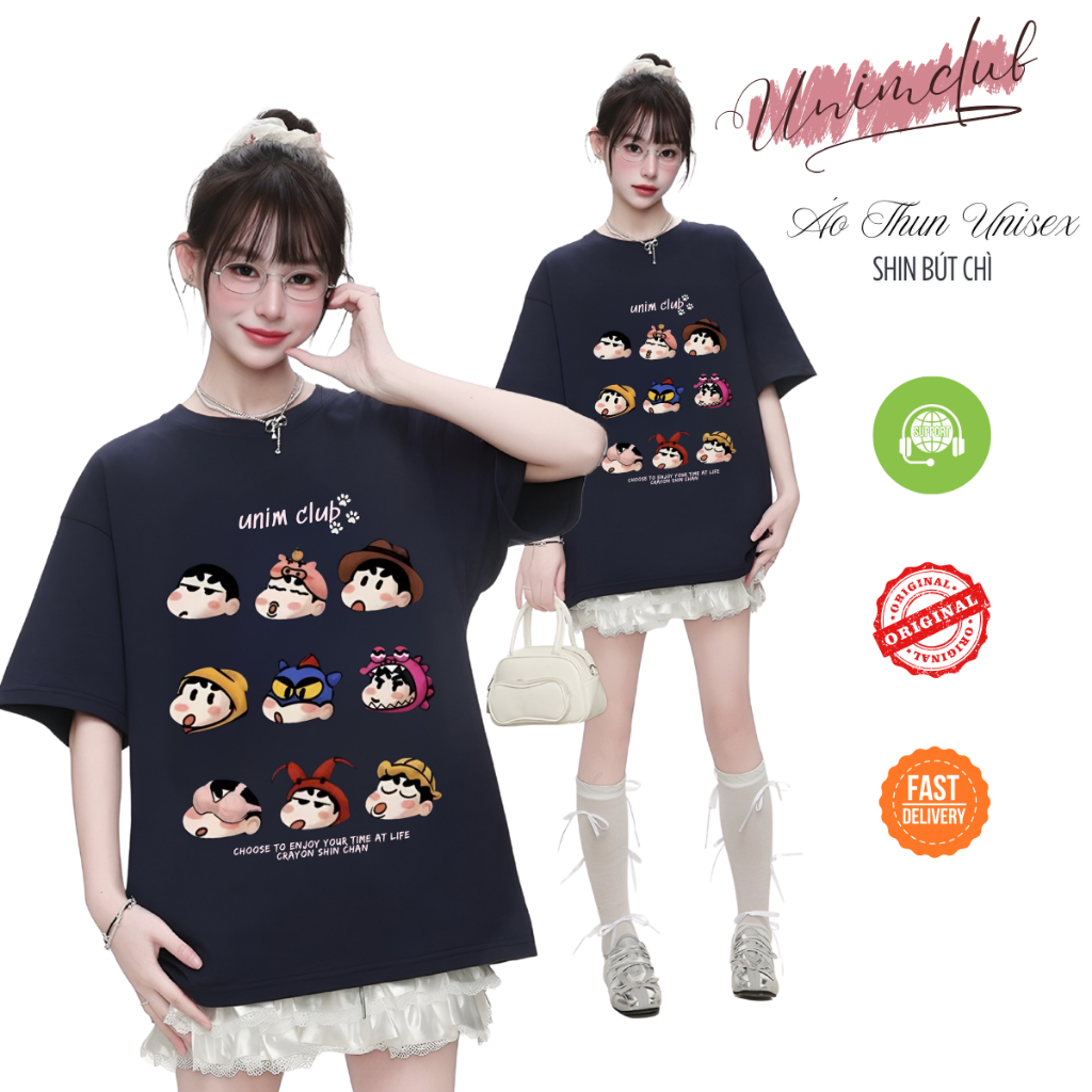 Áo Thun Shin Crocodile Cá Sấu Chất Liệu Cotton Co Giãn 2 Chiều Form Rộng Unisex Nam Nữ