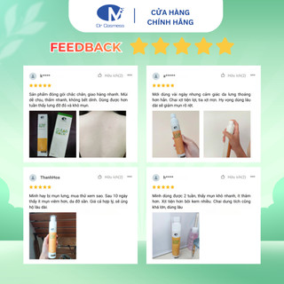 Xịt Giảm Mụn Lưng, Mụn Body ClearBack, Giúp Sạch Sâu Lỗ Chân Lông, Ngăn Mụn Trở Lại 120ml Dr Cosmess