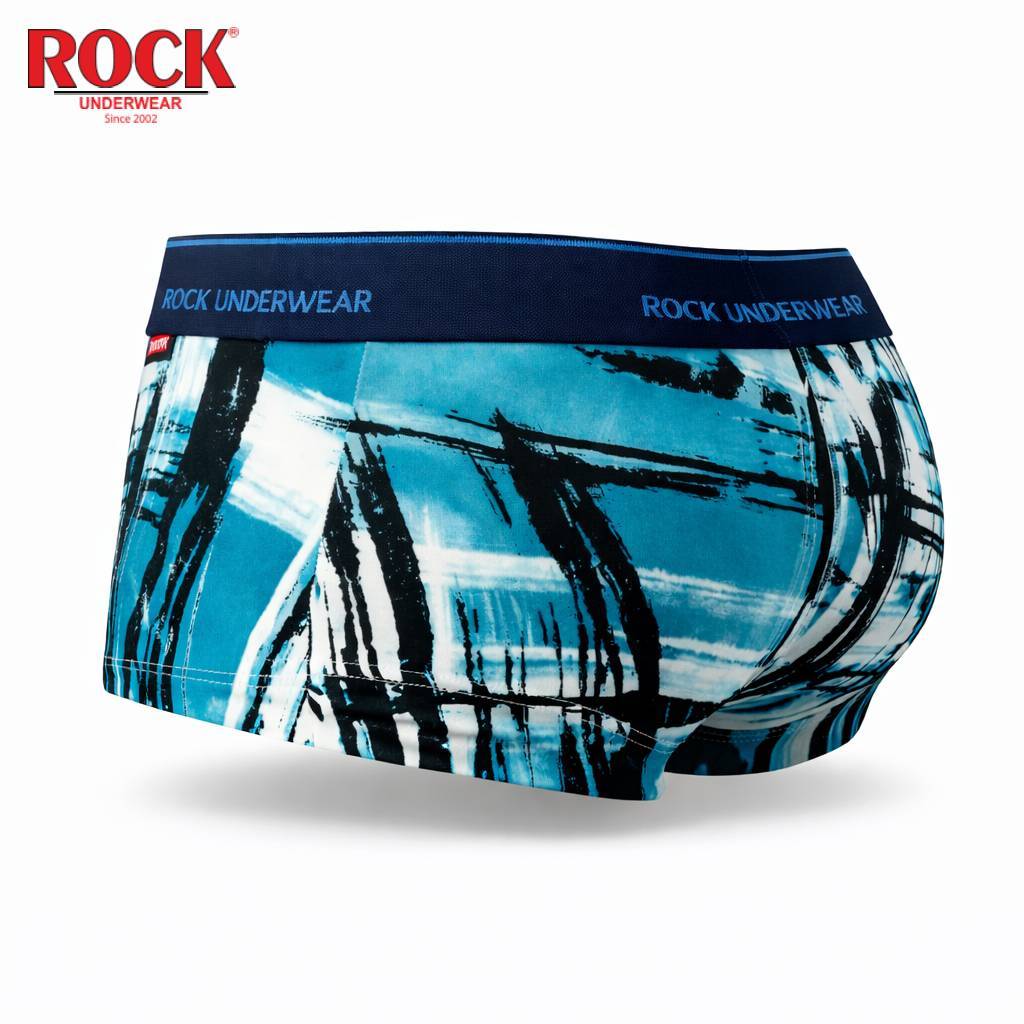 Quần Lót Nam ROCK QA5048 Dáng Boxer Ngắn Trẻ Trung Cao Cấp, Quần Sịp Nam Chất Vải Thun Lạnh Co Giãn 4 Chiều Họa Tiết