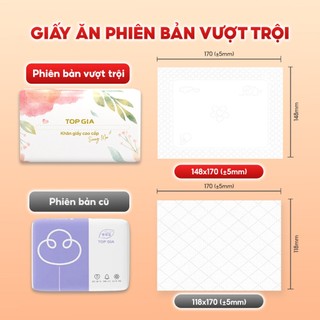 [PHIÊN BẢN LỚN] Thùng 20 bịch giấy ăn TopGia sương mai cao cấp 4 lớp dày dặn, mềm mịn, thấm hút tốt