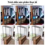 Kệ Treo Quần Áo Tủ Quần Áo Tre Đa Năng Mặt Tủ Rộng Rãi Tối Ưu Không Gian Có Tủ Lưu Trữ Thoáng Khí — ảnh 2