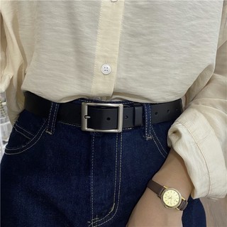 Thắt lưng nam nữ da bò thật bản kim 2.8cm, dây nịt lưng Broobelt đơn giản bảo hành lỗi 1 đổi 1 TL62