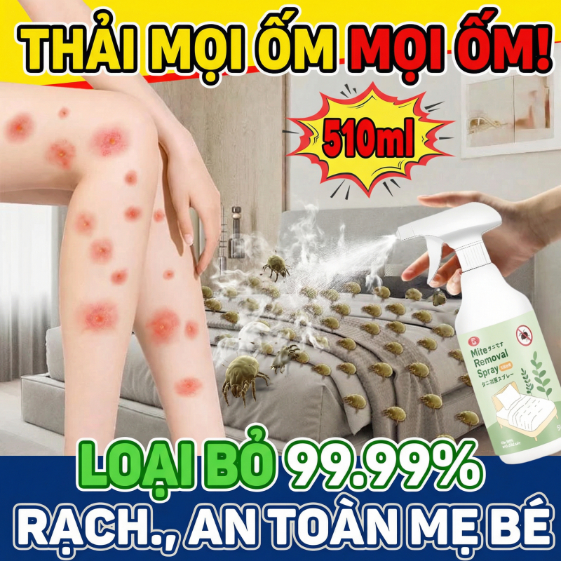 🌿 Chiết xuất từ thảo mộc thiên nhiên 🌿thuốc diệt bọ chét thuốc xịt rệp giường thuốc xịt diệt rệp giường 510ml