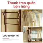 Kệ Treo Quần Áo Tủ Quần Áo Tre Đa Năng Mặt Tủ Rộng Rãi Tối Ưu Không Gian Có Tủ Lưu Trữ Thoáng Khí — ảnh 5