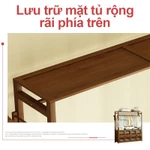 Kệ Treo Quần Áo Tủ Quần Áo Tre Đa Năng Mặt Tủ Rộng Rãi Tối Ưu Không Gian Có Tủ Lưu Trữ Thoáng Khí — ảnh 6