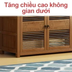 Kệ Treo Quần Áo Tủ Quần Áo Tre Đa Năng Mặt Tủ Rộng Rãi Tối Ưu Không Gian Có Tủ Lưu Trữ Thoáng Khí — ảnh 7