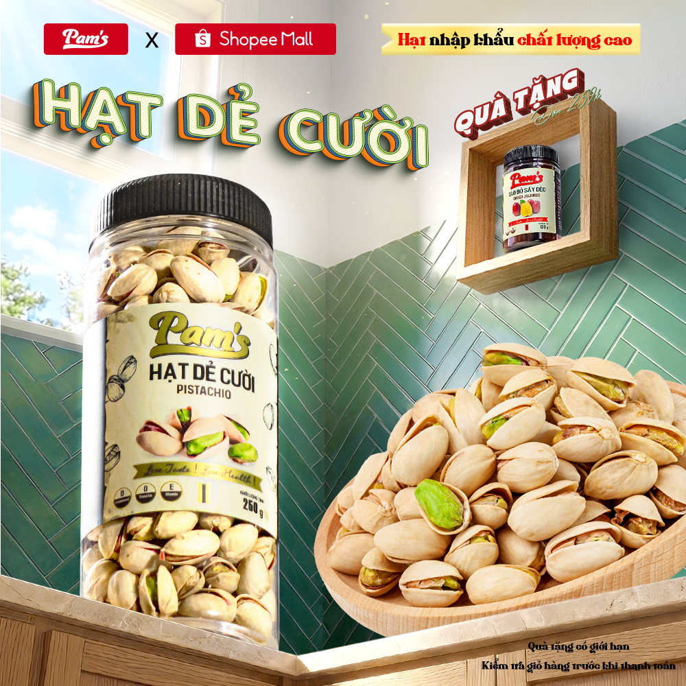 Hạt Dẻ Cười Không Tẩy Trắng Pams 250g - Nhập Khẩu Mỹ, Nhân Giòn Ngon Dùng Ăn Kiêng Ăn Vặt