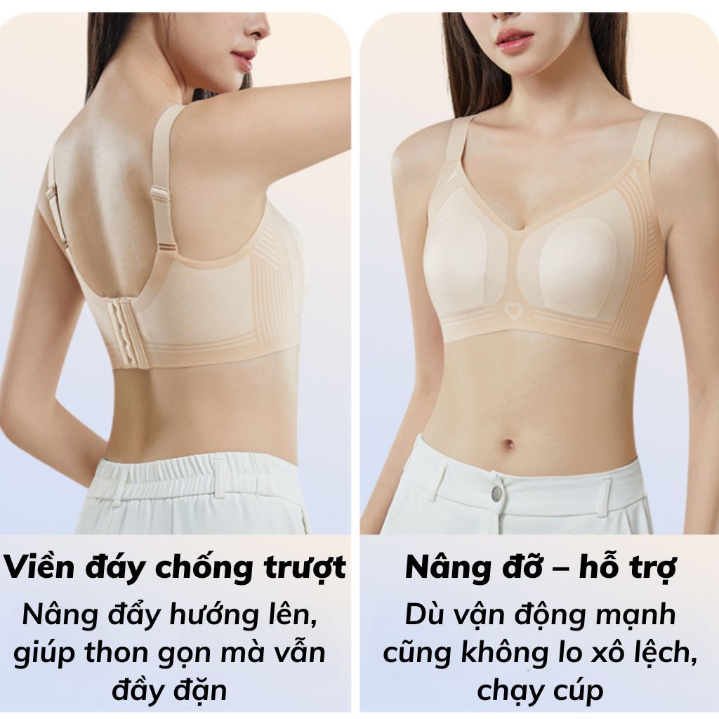 Áo ngực nữ su đúc mềm mại đệm mút mỏng nhẹ thoáng khí dây bảng to kiểu dáng basic cá tính LANIXA A02