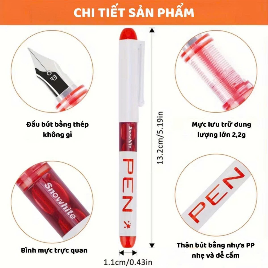 (Mới 2026) Bút Máy  FP34 Dùng Cho Các Bé Tiểu Học Mực Nhanh Khô , Êm Trơn.