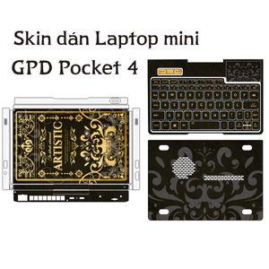 Skin dán GPD Pocket 4 mẫu Bìa sách Artistic Book Edition | Miếng dán decal cho laptop mini bảo vệ vỏ máy