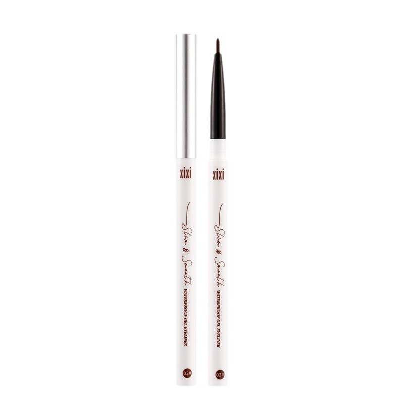 XIXI Bút Chì Kẻ Mắt Siêu Mỏng 0.8mm, Chống Nhòe, Màu Trắng/Nâu, Dễ Dùng Cho Người Mới D515