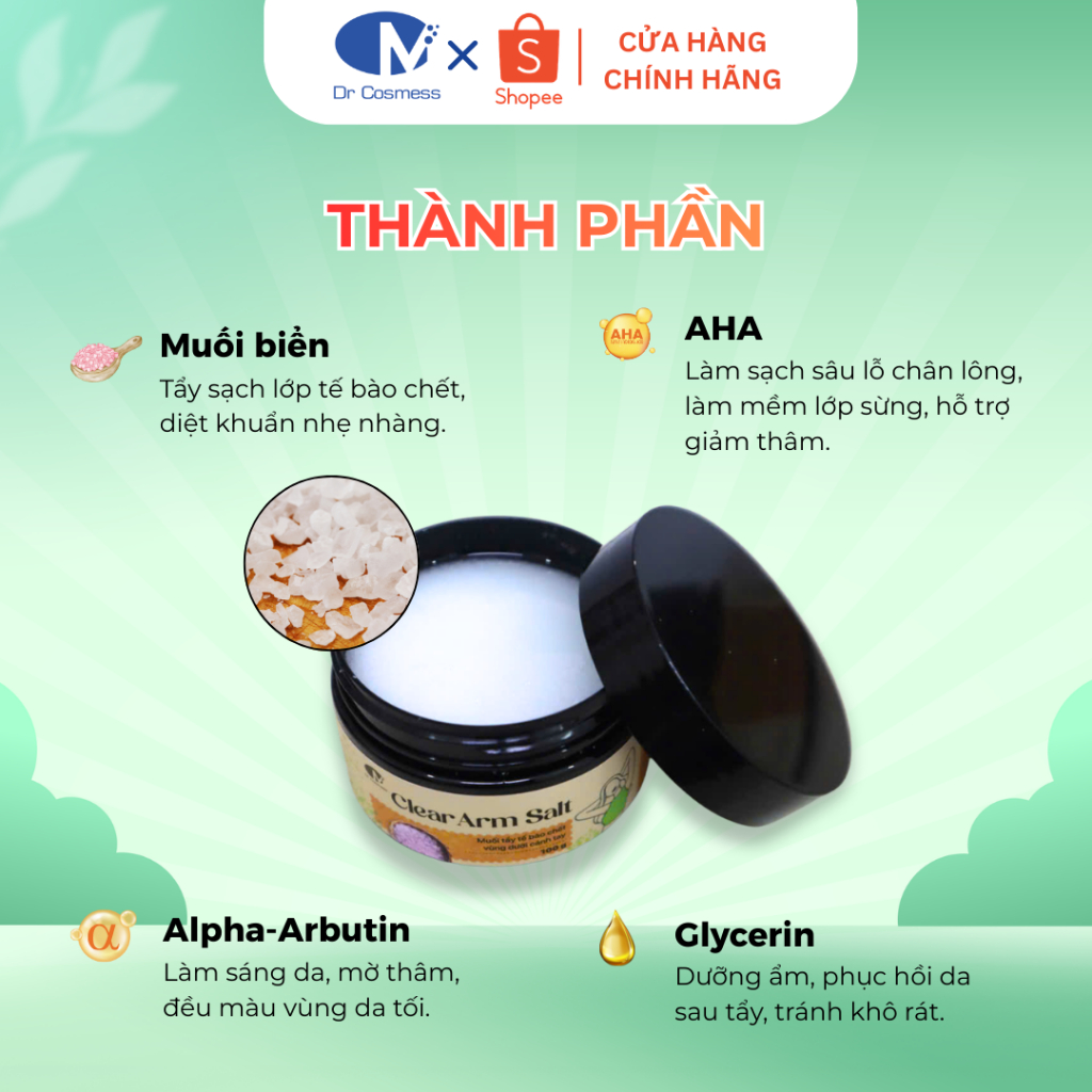 Muối Tẩy Tế Bào Chết Nách - Muối Tẩy Tế Bào Chết Nách