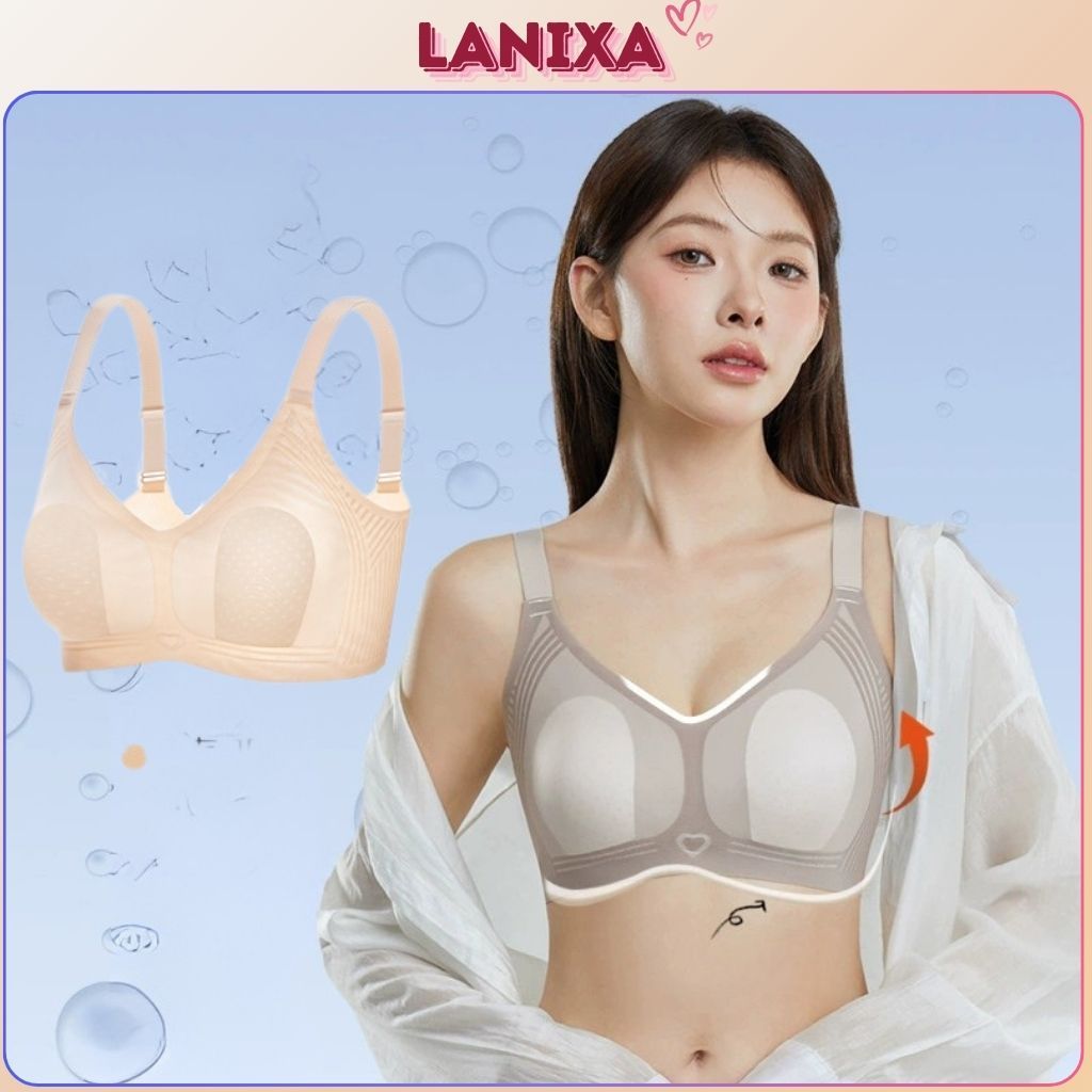 Áo ngực nữ su đúc mềm mại đệm mút mỏng nhẹ thoáng khí dây bảng to kiểu dáng basic cá tính LANIXA A02