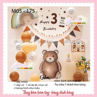 Sét Trang Trí Sinh Nhật Vintage Phong Cách Hàn Quốc cho bé trai, sét bóng sinh nhật nhiều mẫu YẾN NHI SHOP
