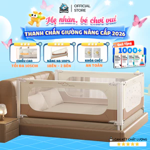 Thanh Chắn Giường Pakey SB2 Màu Sắc Sang Trọng, Thanh Chắn Giường Cho Bé Có Khóa Kép Cố Định Chắc Chắn