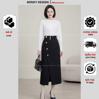A169 - Áo sơ mi dài tay sợi tre Nhật công sở nữ - Thiết kế cao cấp MindyDesign