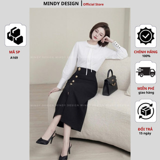 A169 - Áo sơ mi dài tay sợi tre Nhật công sở nữ - Thiết kế cao cấp MindyDesign
