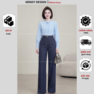 A169 - Áo sơ mi dài tay sợi tre Nhật công sở nữ - Thiết kế cao cấp MindyDesign