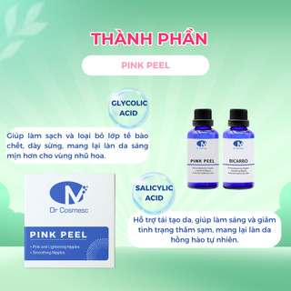TRỢ GIÁ | Peel Hồng Nhũ Hoa, Không Đau Rát, An Toàn, Hiệu Quả, Sáng Hồng Ti Tự Nhiên 30ml Dr Cosmess