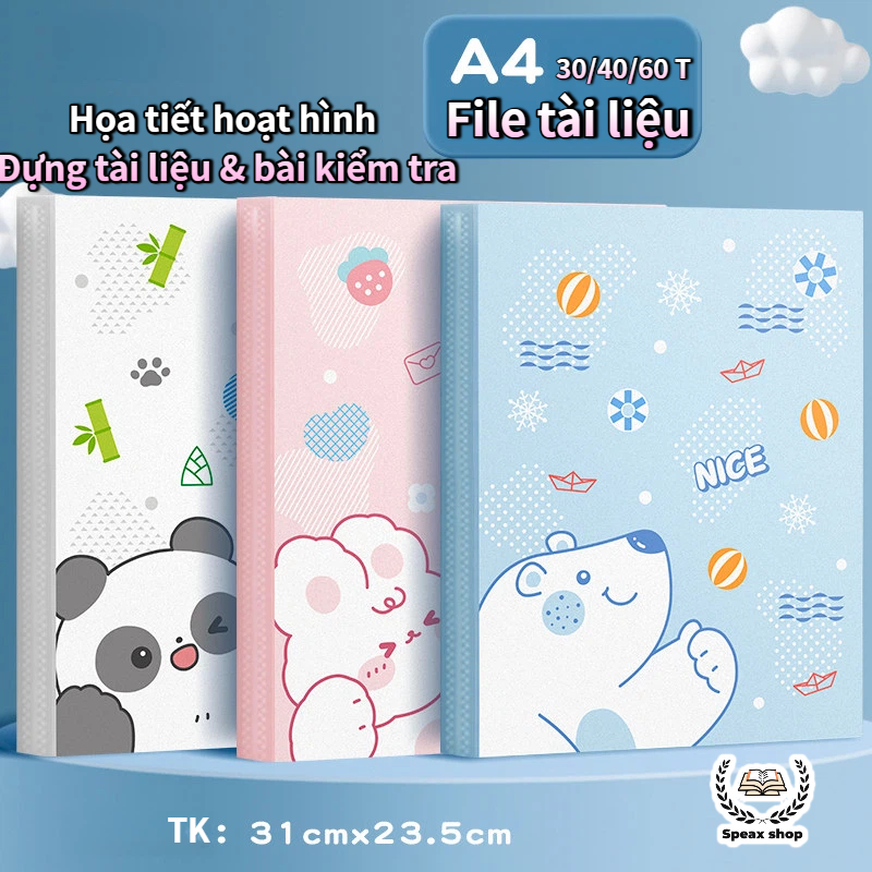 File Đựng Bài Kiểm Tra & Tài Liệu A4 30/40/60 Túi Deli Màu Pastel Cho Học Sinh – File Lưu Bài Kiểm Tra Cute