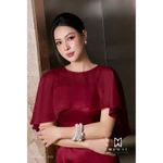 Đầm Dự Tiệc Nữ MY WAY Lụa Phối Voan Nhẹ Nhàng Sang Trọng 9MD20588 — ảnh 3