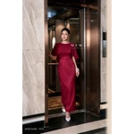 Đầm Dự Tiệc Nữ MY WAY Lụa Phối Voan Nhẹ Nhàng Sang Trọng 9MD20588 — ảnh 4