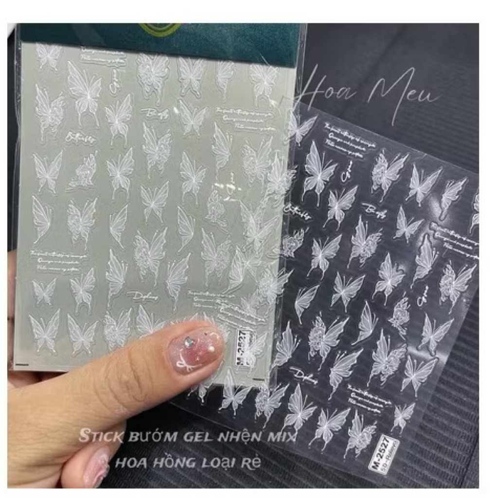 sticker trang trí nail- sticker buom mã 5d siêu xinh,sẵn ship ạ