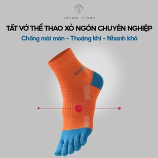 Tất vớ xỏ 5 ngón nam nữ chạy bộ chống phồng rộp trơn trợt thoáng khí nhanh khô chạy trail đi bộ đường dài TOSON STORY