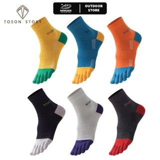 Tất vớ xỏ 5 ngón nam nữ chạy bộ chống phồng rộp trơn trợt thoáng khí nhanh khô chạy trail đi bộ đường dài TOSON STORY