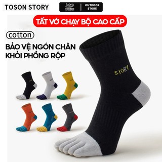 Tất vớ xỏ 5 ngón nam nữ chạy bộ chống phồng rộp trơn trợt thoáng khí nhanh khô chạy trail đi bộ đường dài TOSON STORY